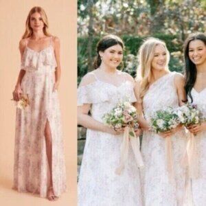 Birdy Grey X Style Me Pretty Jane Convertible Blush Bouquet Floral Dress Size S